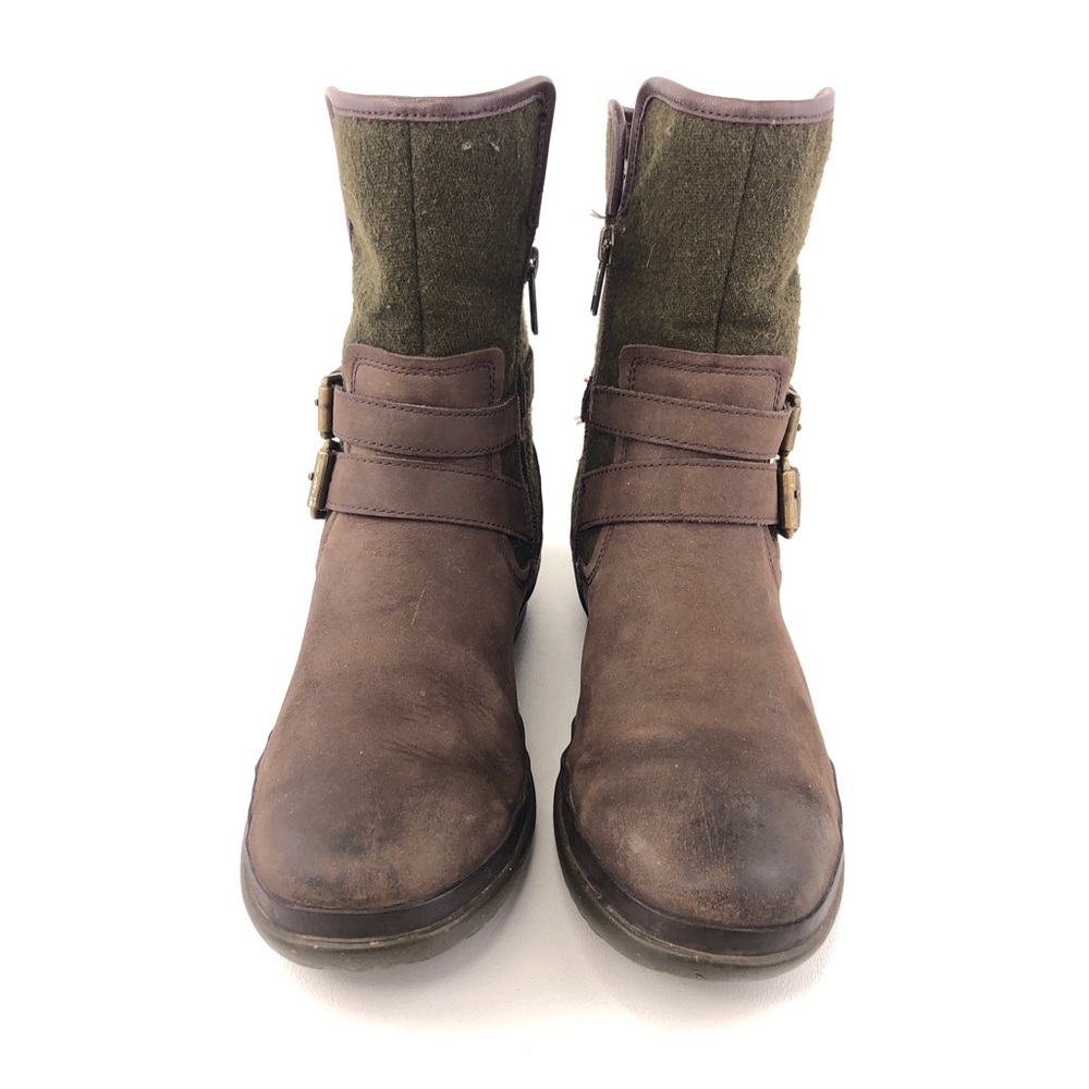 UGG Simmens Waterproof Brown Leather Winter Boots 7.5 - Picture 4 of 12